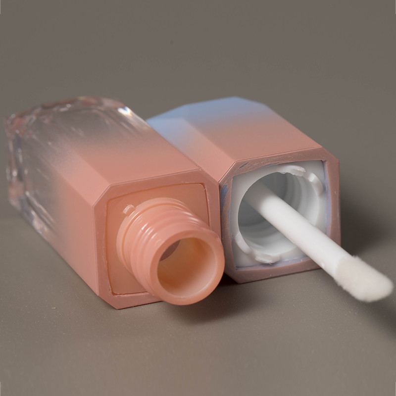 Cylinder Black Pink Blue 5ml Empty Lip Gloss Tubes With Brush OEM