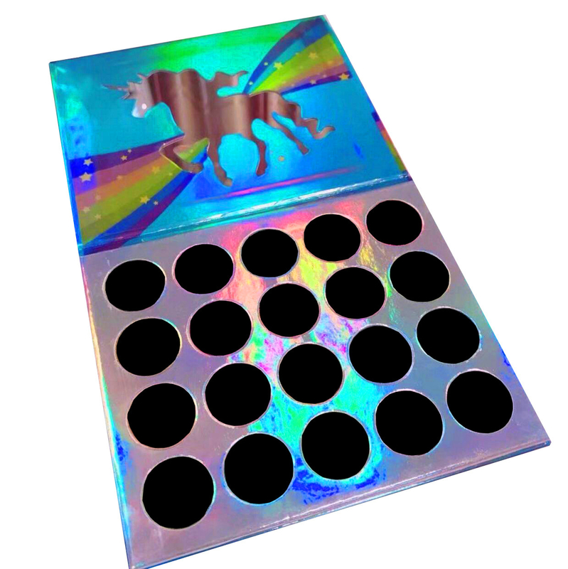 Unicorn Round Empty Eyeshadow Palette Quad 4C Printing Waterproof