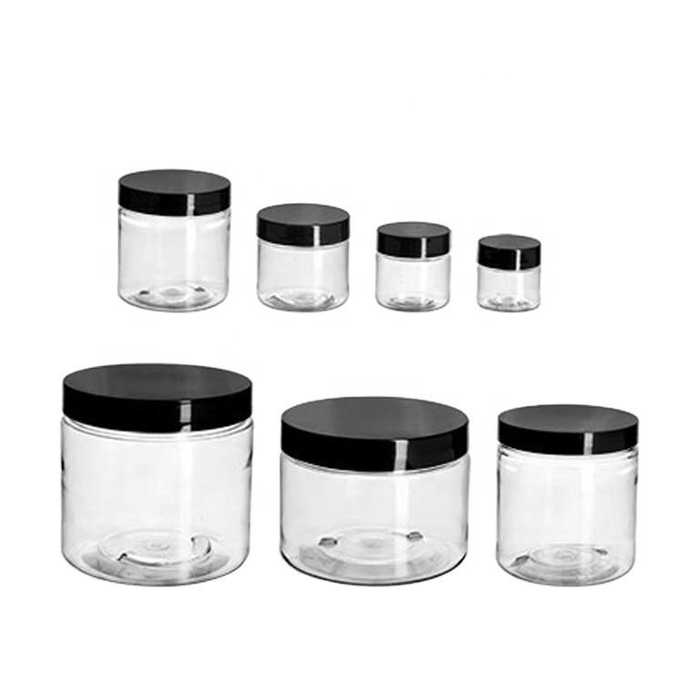 8oz 16oz Plastic Cosmetic Jars Body Scrub Packaging BPA FREE